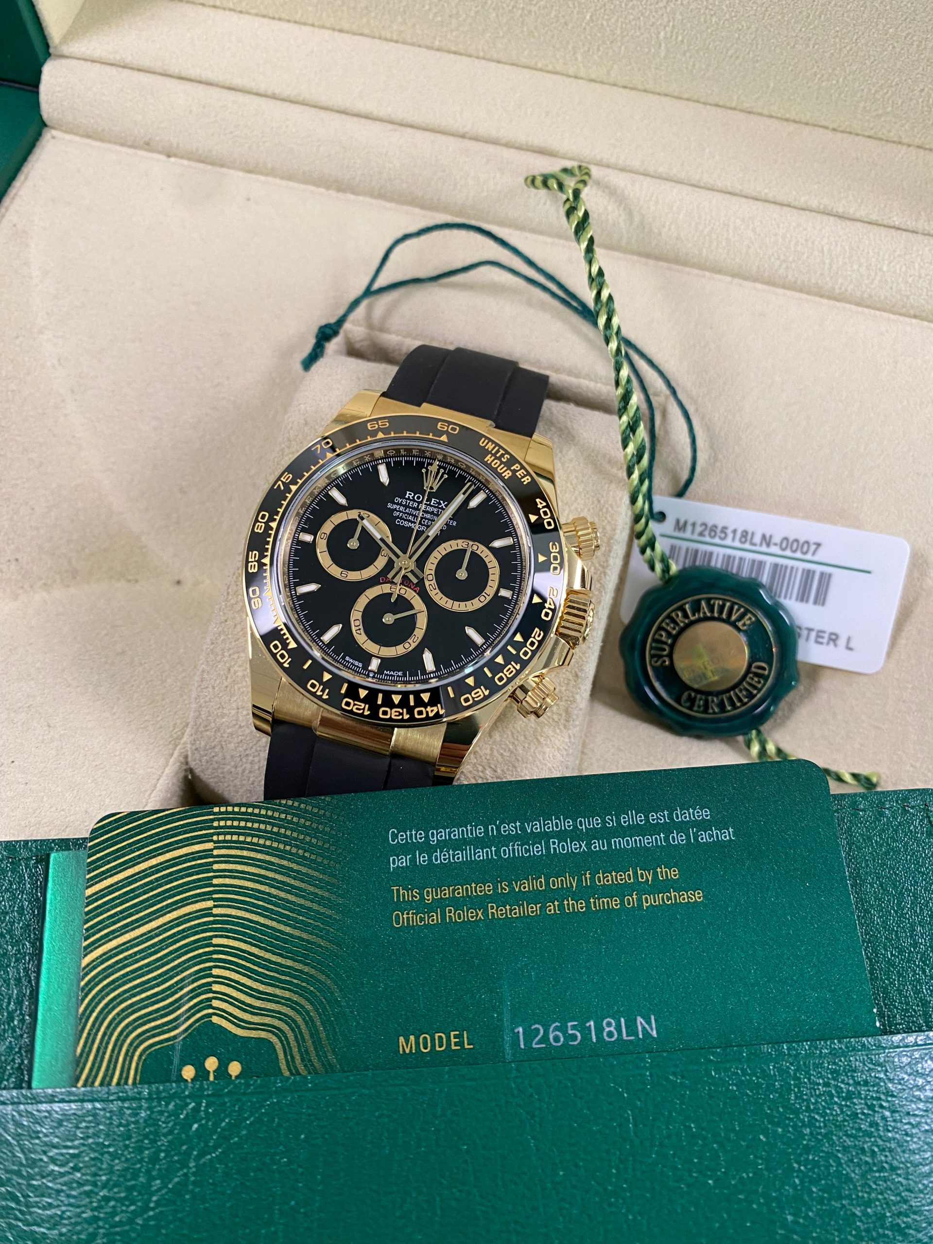 Rolex Cosmograph Daytona - 2025 - Black Index Dial - Oysterflex - 126518LN *FULL SET*
