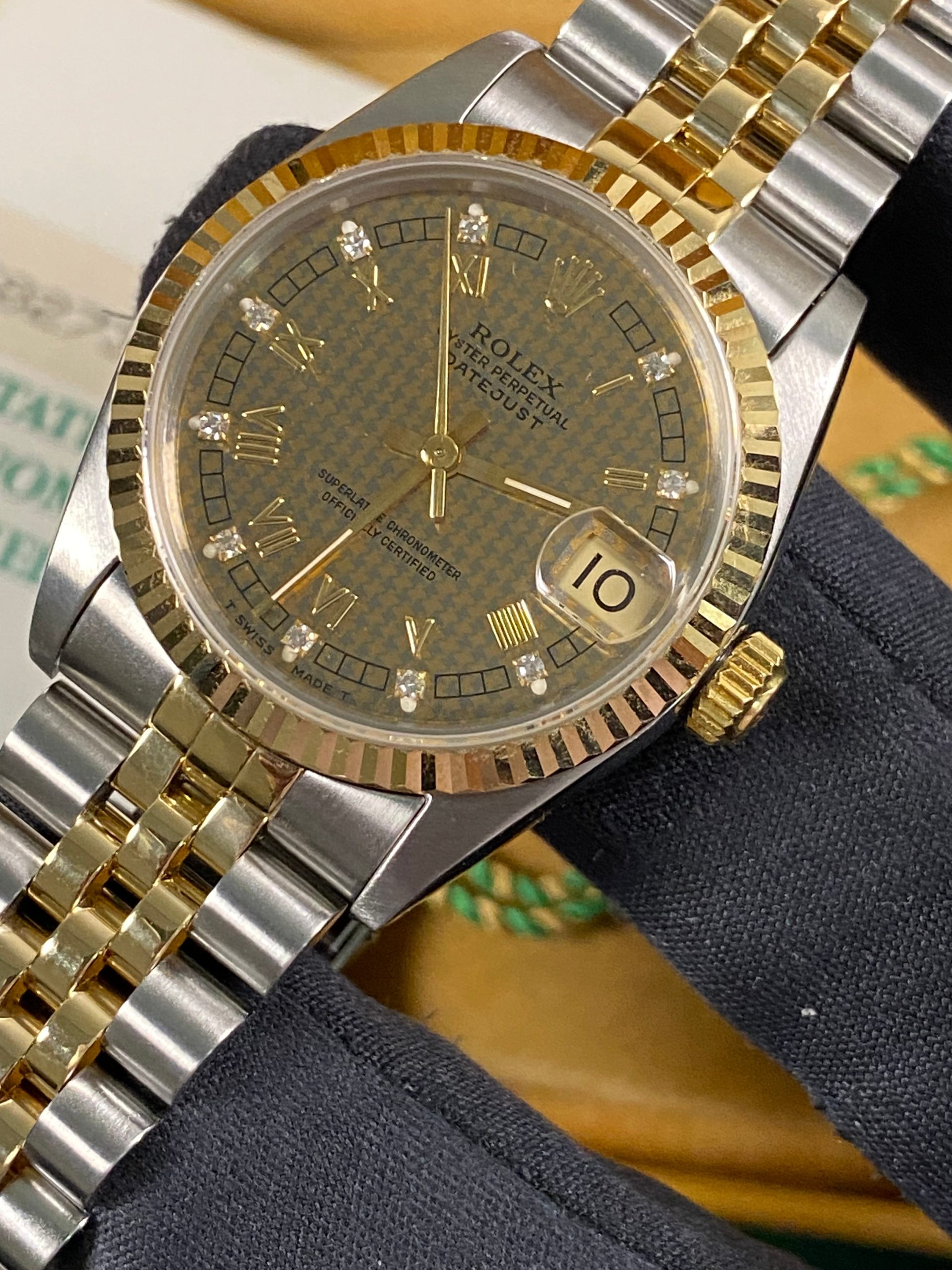 Rolex Datejust 31 - 1991 - Hounds Tooth Dial - 68273 *FULL SET*