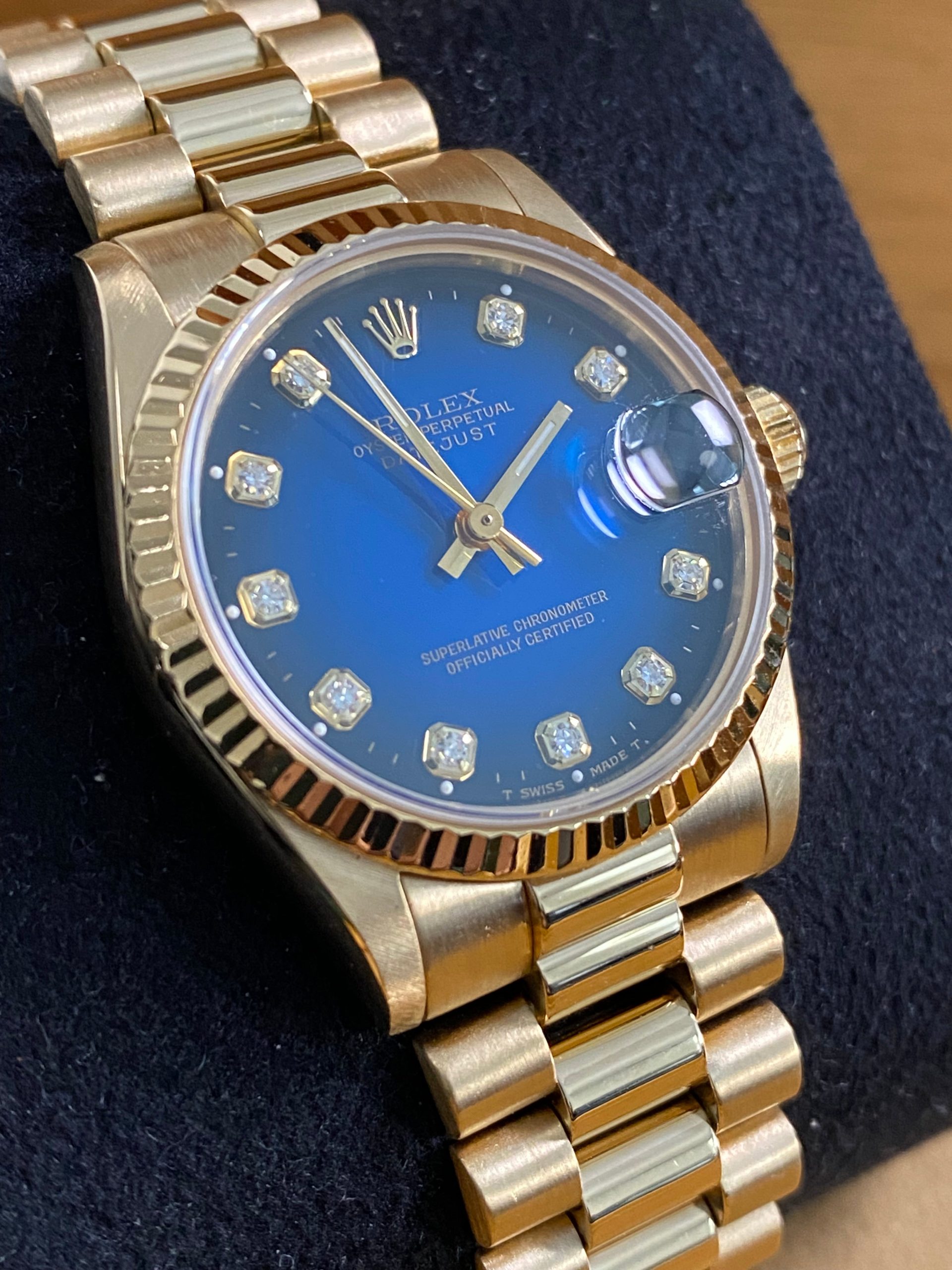 Rolex Datejust 31 - 1993 - Blue Vignette Diamond Dial - 68278