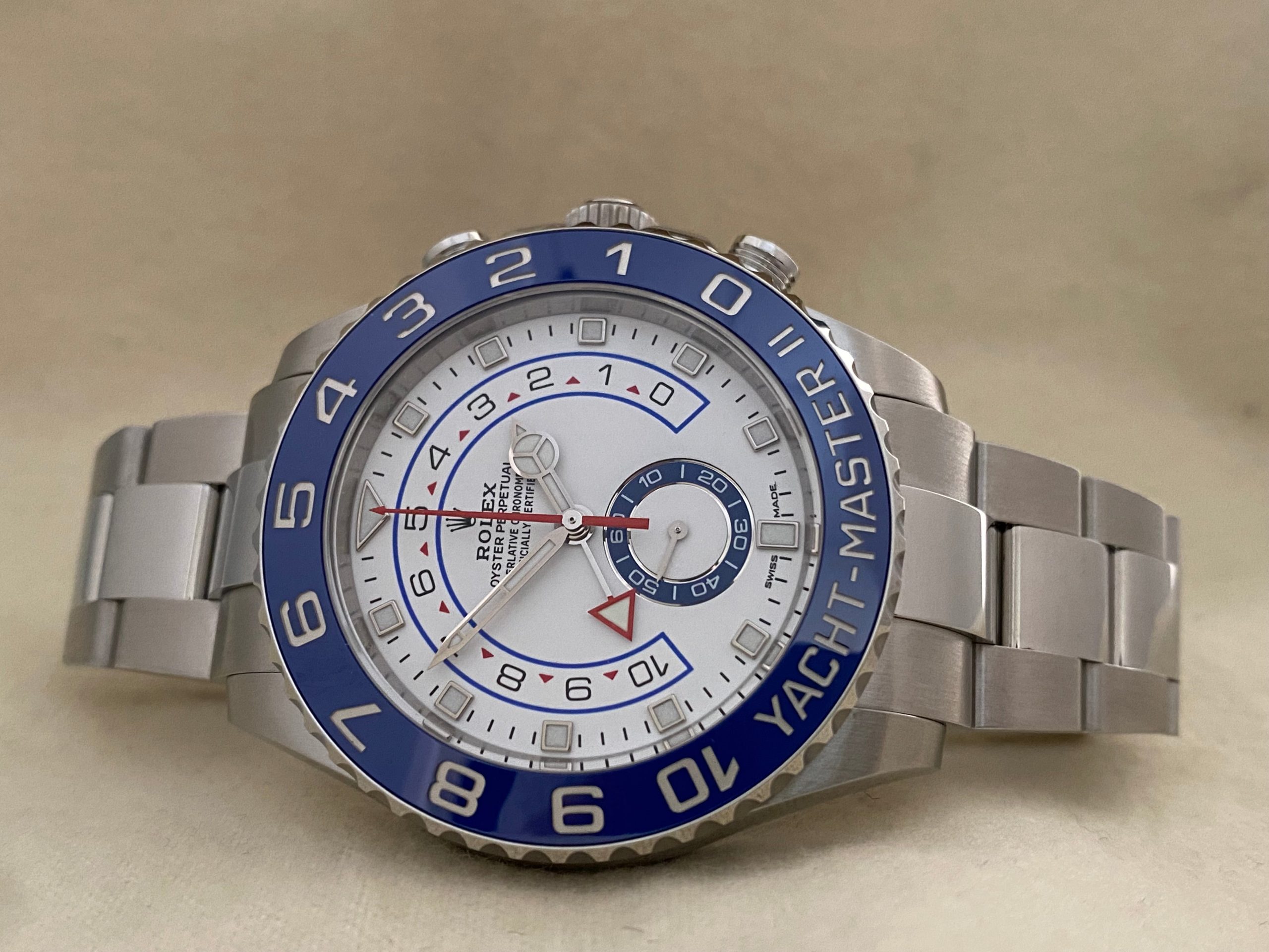 Rolex Yacht-Master II - 2021 - White Dial Mercedes Hands - 116680 *UNPOLISHED*
