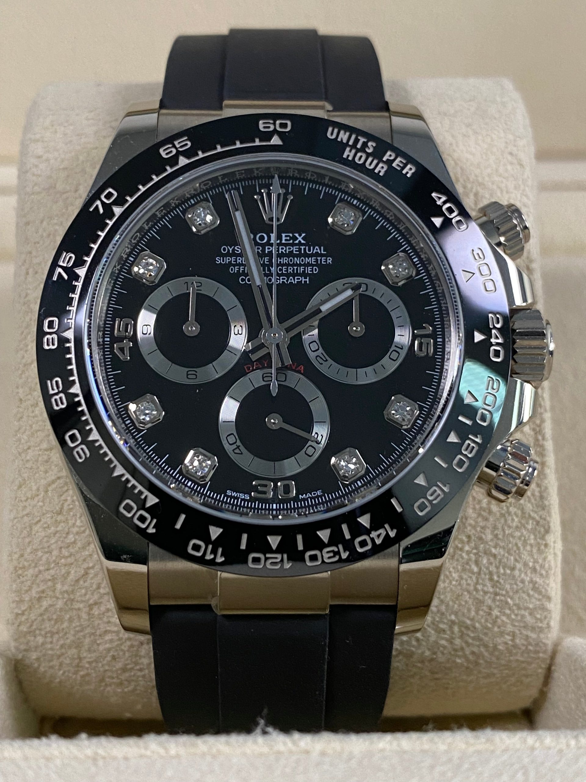 Rolex Cosmograph Daytona - 2022 - Black Diamond Dial - 116519LN *FULL SET*