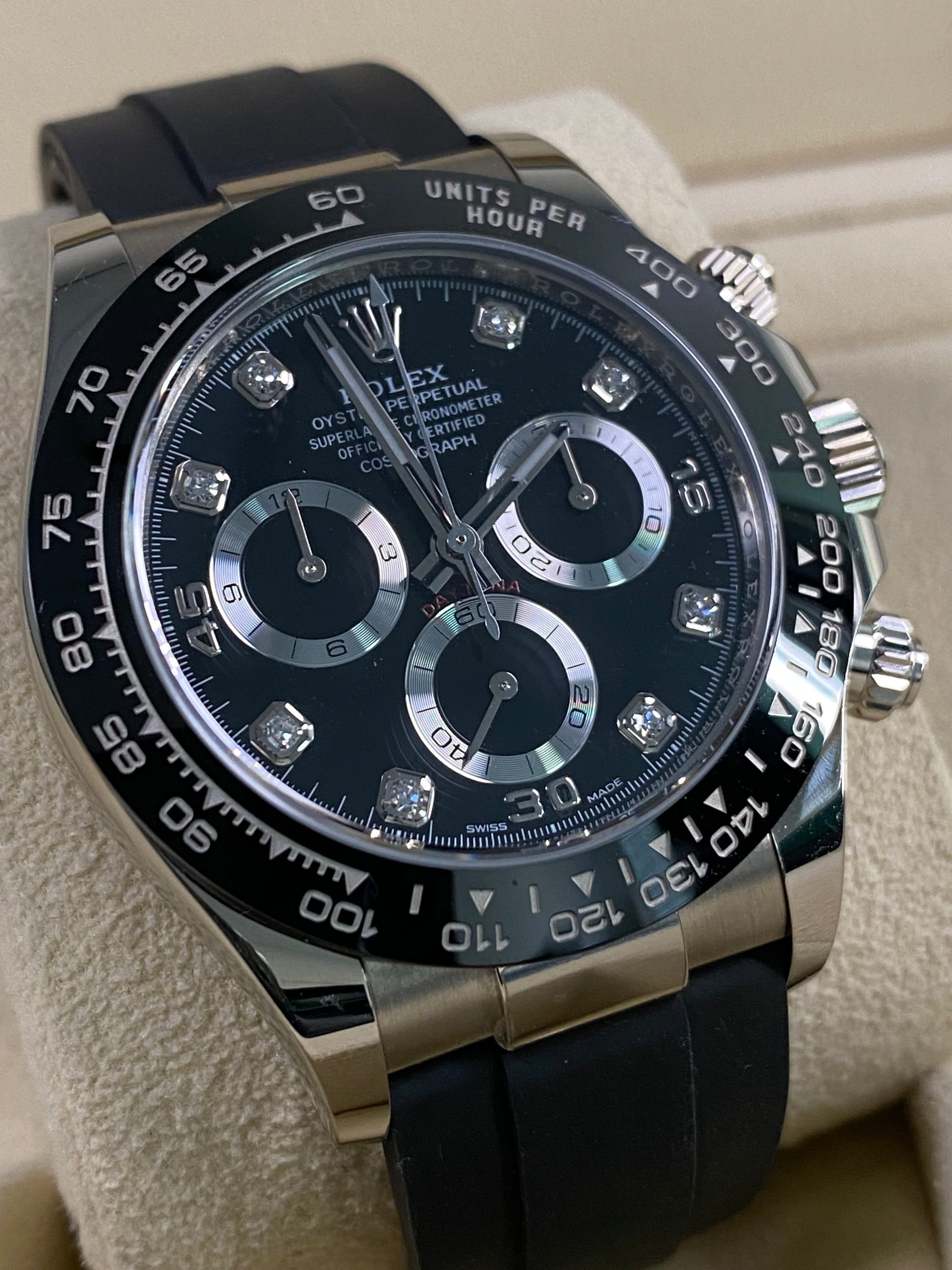 Rolex Cosmograph Daytona - 2022 - Black Diamond Dial - 116519LN *FULL SET*