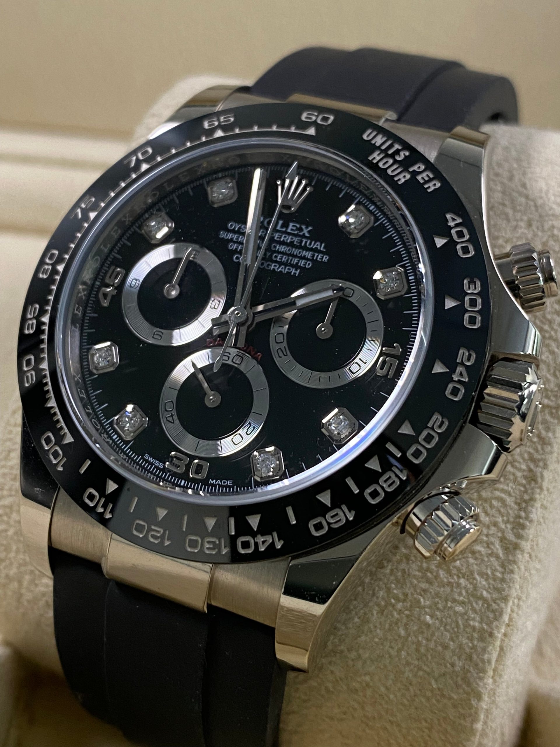 Rolex Cosmograph Daytona - 2022 - Black Diamond Dial - 116519LN *FULL SET*
