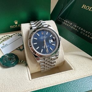 2023 Rolex Datejust 41 Fluted / Blue / Jubilee