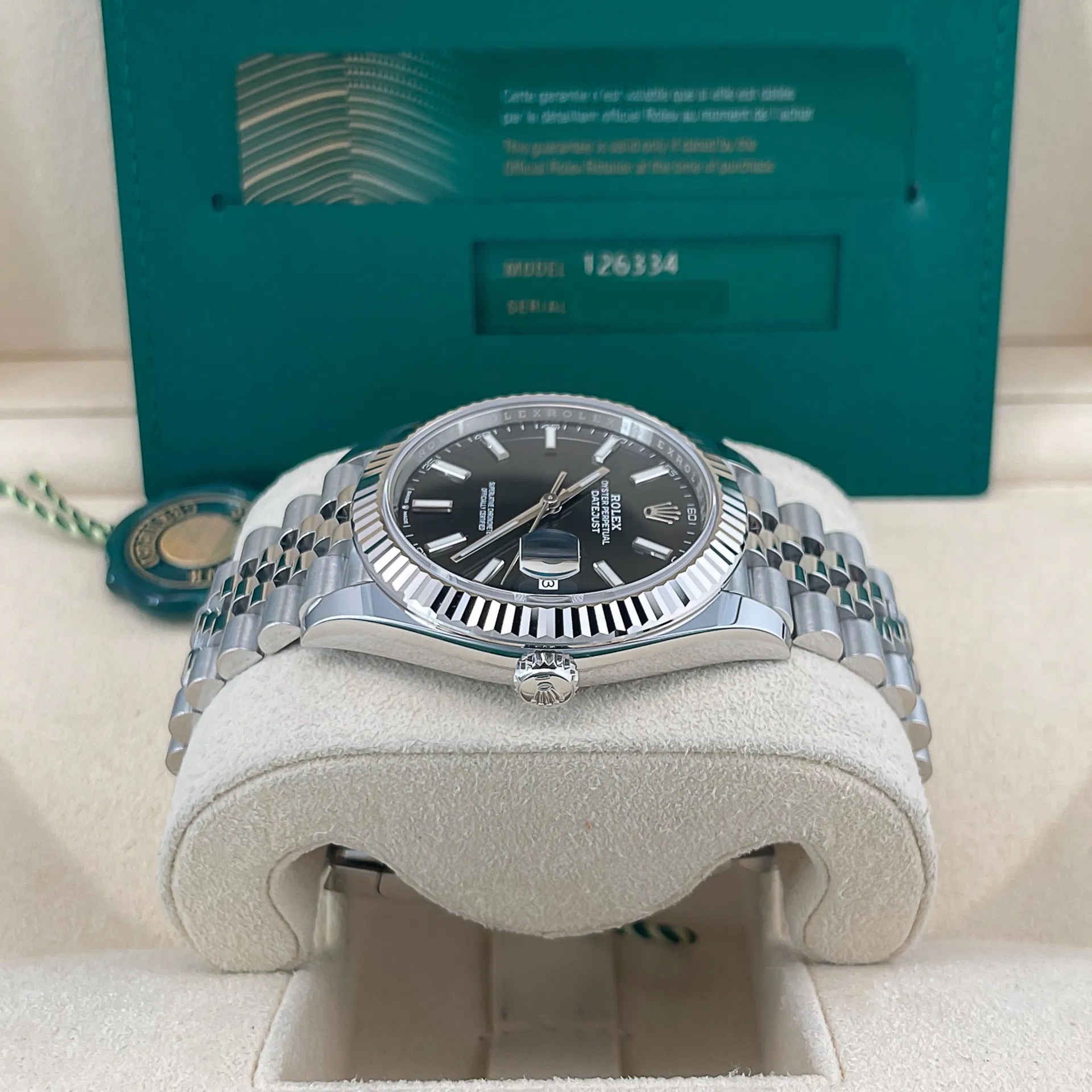 2025 Rolex Datejust 41 Fluted / Black / Jubilee unworn